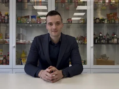 Stefano Crespi smiles at the camera